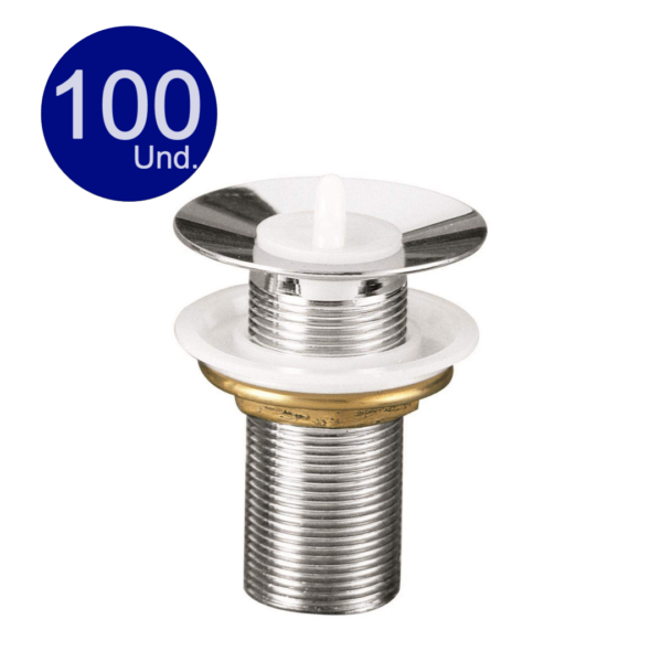 Kit 100 Unidades Válvula Escoamento Lavatório Del Metais 7/8 Padrão