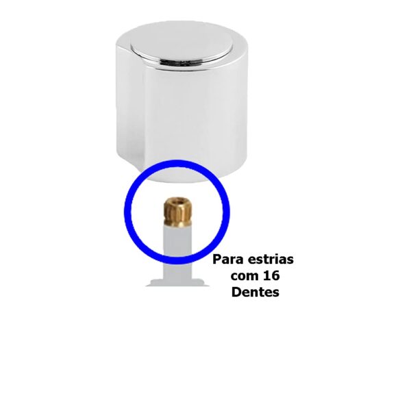 Acabamento Para Registro E Torneira Volante Padrão Deca 16 Estrias Mod. C40 - Image 2