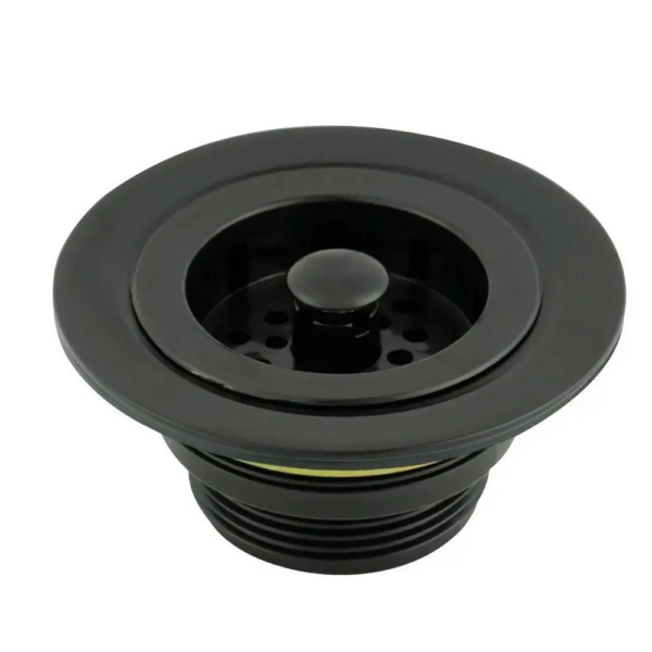 Kit com 100 Unidades Válvula Para Pia De Cozinha ABS 3.1/2 " Preto Completa - Image 3