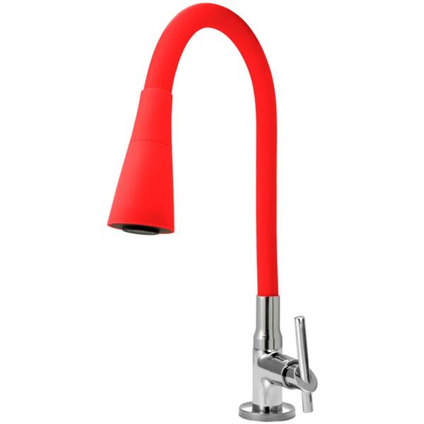 Torneira Gourmet Cozinha Flexível Cone 2 Jatos Vermelha Mesa - Um Novo Conceito.