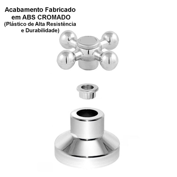 Acabamento Para Registro Deca  CasaGrande Mundial  Volante C33 1/2, 3/4 E 1" Pol. - Image 2