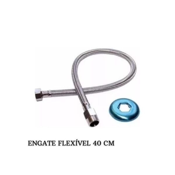 Mangueira Engate Flexível Aço Inox 40 Cm 1/2 Entrada - Image 6