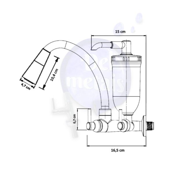 Torneira Gourmet Com Filtro De Cozinha Flexível Preta 1/4 De Volta Copo Slim C61 - Um Novo Conceito. - Image 3