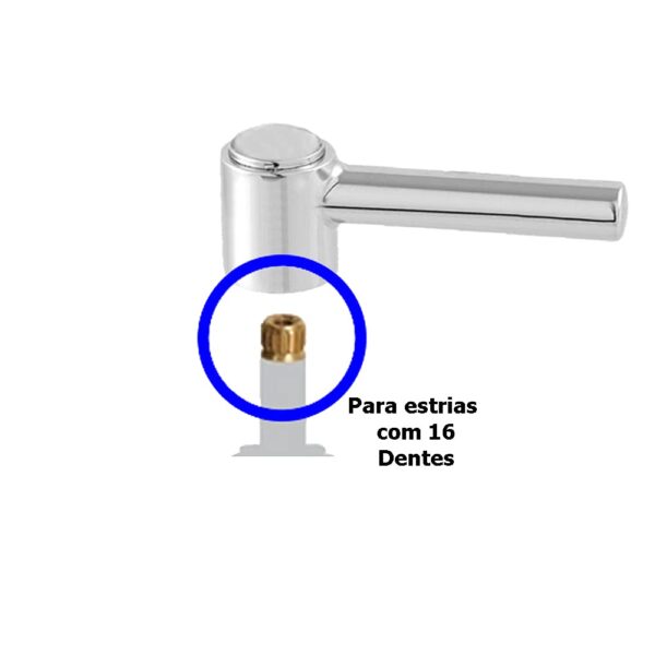 Acabamento CasaGrande Mundial  Para Registro E Torneira Volante Padrão Deca 16 Estrias - Image 2