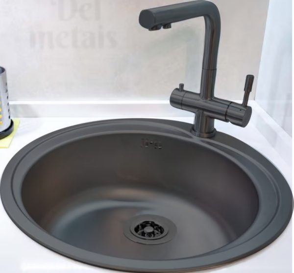 Válvula Para Pia De Cozinha Abs 3.1/2 " Preto Completa 150 Unidades  CasaGrande Mundial