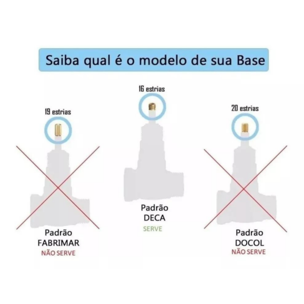 Acabamento para registro e torneira volante padrão deca 16 estrias mod. C50 - Image 3