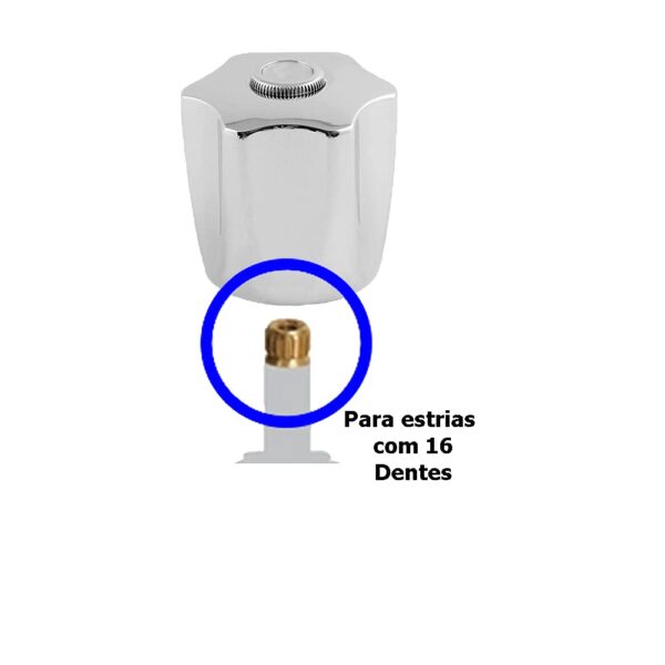 Acabamento CasaGrande Mundial Para Registro E Torneira Volante Padrão Deca 16 Estrias Mod. C50 Metal - Image 2