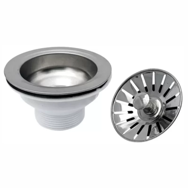 Kit com 100 Unidades Válvula para Pia de Cozinha Inox 3.1/2" - Image 3