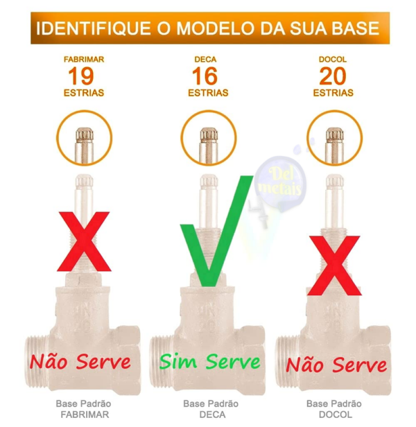 Acabamento De Registro C40 Cromado Padrão Deca Del Metais - Image 3